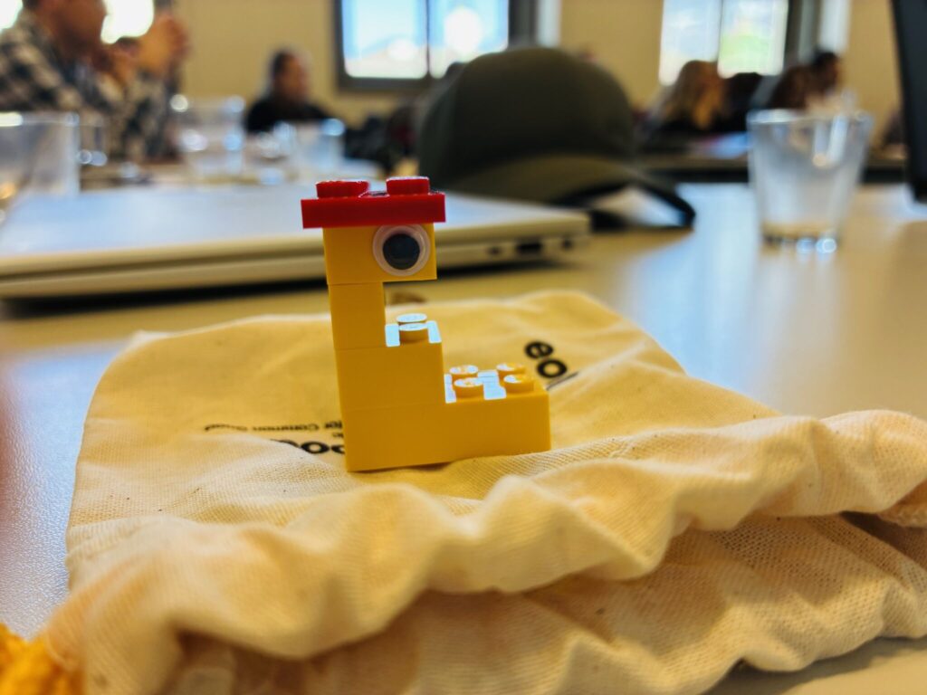 Duck made with LEGO bricks
