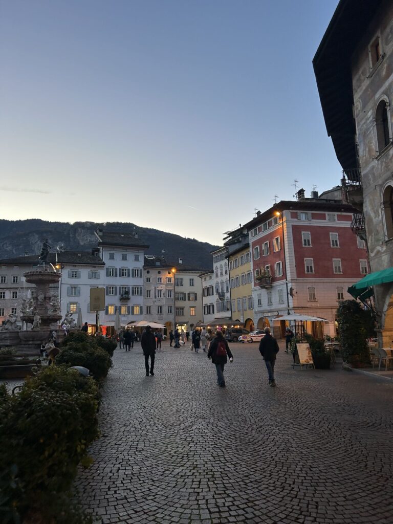 City of Trento in sunset